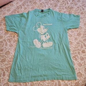 Disney Mint Green Mickey Mouse Women's Short Sleeve Tee